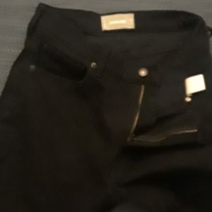 Everlane hi waisted skinny jeans.